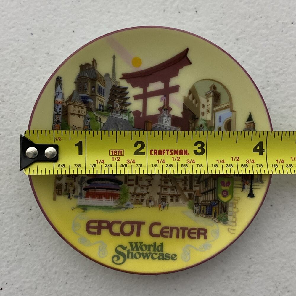 VTG Walt Disney World 1982‎ Epcot Center World Showcase Souvenir 4” Plate Japan - Picture 4 of 4